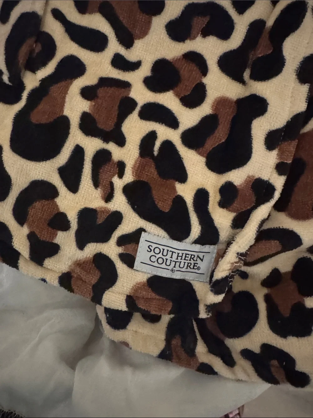 Southern Couture Leopard Print Bath Towel Dress